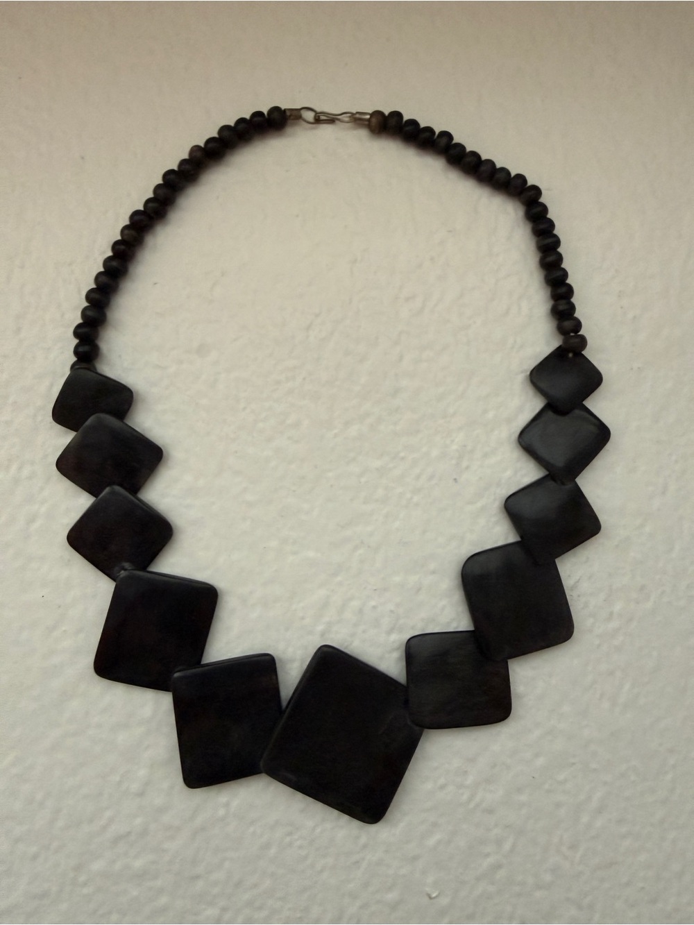 Vintage Black Geometric Statement Necklace